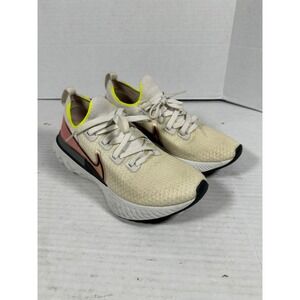 Nike React Infinity Run Flyknit Womens 8 Running Shoes Cream Pink CD4371-004